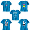 XtraFly Apparel Girls Easter Bunny Rabbit Crewneck Short Sleeve T-shirt