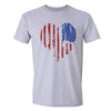 XtraFly Apparel Men's American Flag Distressed 4th of July Crewneck Short Sleeve T-shirt