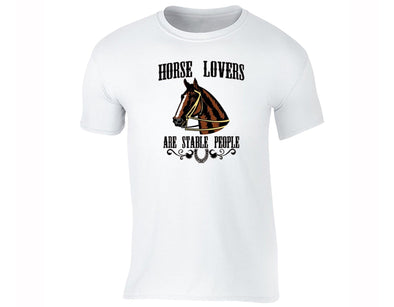XtraFly Apparel Men's Horse Lovers Stable People Novelty Gag Crewneck Short Sleeve T-shirt