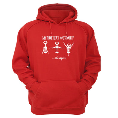 XtraFly Apparel My Holiday Workout Ugly Christmas Hooded-Sweatshirt Pullover Hoodie