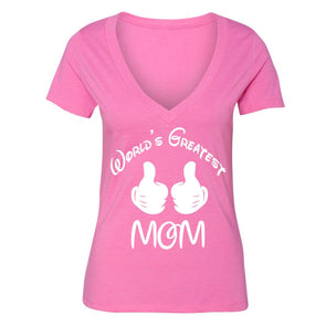 XtraFly Apparel Women's Greatest Mom Mother's Day V-neck Short Sleeve T-shirt