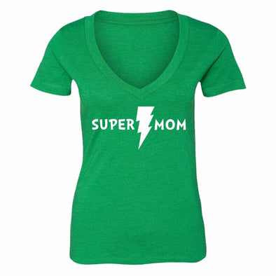 XtraFly Apparel Women's Best Mom Mother's Day V-neck Short Sleeve T-shirt