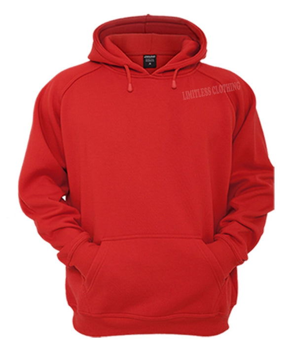XtraFly Apparel Plain Basic Hooded-Sweatshirt Pullover Hoodie Red