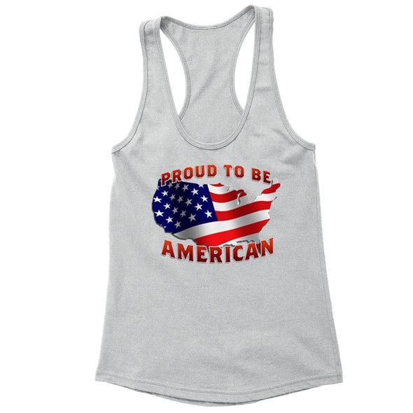 XtraFly Apparel Women's American Flag Distressed 4th of July Racer-back Tank-Top