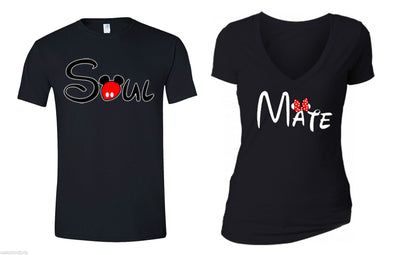 XtraFly Apparel Soul Mate Valentine's Matching Couples Short Sleeve T-shirt