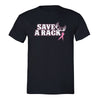 XtraFly Apparel Men's Save A Rack Antlers Breast Cancer Ribbon Crewneck Short Sleeve T-shirt