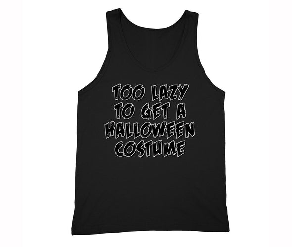 XtraFly Apparel Men's Too Lazy to Get Costume Halloween Pumpkin Tank-Top