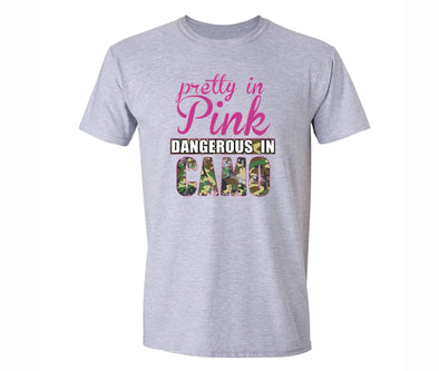 XtraFly Apparel Men's Pretty in Pink Breast Cancer Ribbon Crewneck Short Sleeve T-shirt