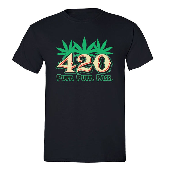 XtraFly Apparel Men's Weed 420  Crewneck Short Sleeve T-shirt