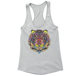 XtraFly Apparel Women's Tiger Pink Tribal Animal Racer-back Tank-Top