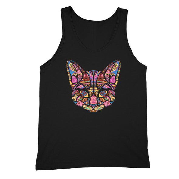 XtraFly Apparel Men's Cat Pussy Cat Pink Tribal Animal Tank-Top