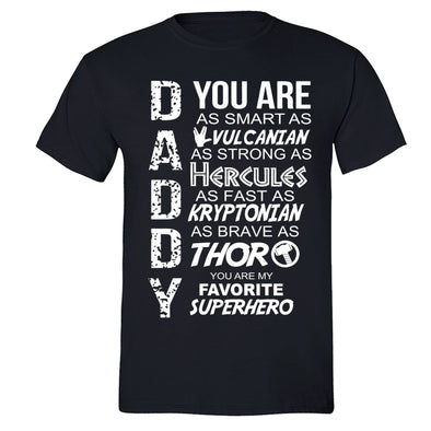XtraFly Apparel Men's Daddy Superhero Thor Father's Day Crewneck Short Sleeve T-shirt
