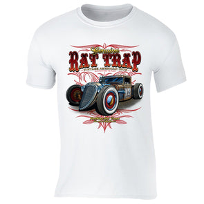 XtraFly Apparel Men's Genuine Rat Trap American Car Truck Garage Crewneck Short Sleeve T-shirt