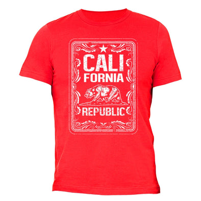 XtraFly Apparel Men's Vintage Cali Bear California Pride Crewneck Short Sleeve T-shirt