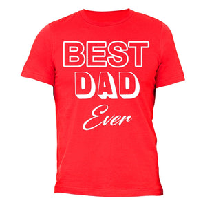 XtraFly Apparel Men's Best Dad Ever Father's Day Crewneck Short Sleeve T-shirt