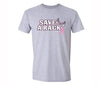 XtraFly Apparel Men's Save A Rack Antlers Breast Cancer Ribbon Crewneck Short Sleeve T-shirt