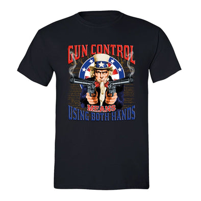 XtraFly Apparel Men's Gun Control Uncle Sam 2nd Amendment Crewneck Short Sleeve T-shirt