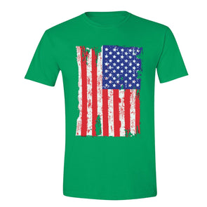 XtraFly Apparel Men's Distressed Flag USA American Pride Crewneck Short Sleeve T-shirt