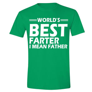 XtraFly Apparel Men's World's Best Farter Father's Day Crewneck Short Sleeve T-shirt