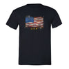 XtraFly Apparel Men's American Flag Distressed 4th of July Crewneck Short Sleeve T-shirt