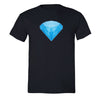 XtraFly Apparel Men's Blue Diamond Emoji Novelty Gag Crewneck Short Sleeve T-shirt