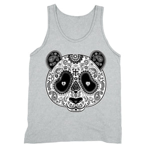 XtraFly Apparel Men's Panda Sugarskull Skulls Day Of Dead Tank-Top