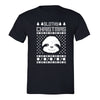 XtraFly Apparel Men's Slothy Xmas Sloth Ugly Christmas Crewneck Short Sleeve T-shirt