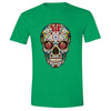 XtraFly Apparel Men's Muerte Cross Sugarskull Skulls Day Of Dead Crewneck Short Sleeve T-shirt