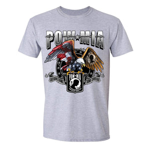 XtraFly Apparel Men's American Eagle Military Pow Mia Crewneck Short Sleeve T-shirt