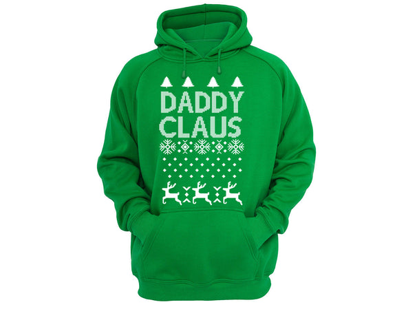 XtraFly Apparel Daddy Mommy Claus Santa Ugly Christmas Hooded-Sweatshirt Pullover Hoodie