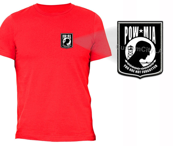 XtraFly Apparel Men's Not Forgotten Pocket Military Pow Mia Crewneck Short Sleeve T-shirt