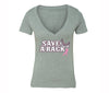 XtraFly Apparel Women's Breast Cancer Awareness V-neck Short Sleeve T-shirt
