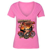 XtraFly Apparel Women's American Dream Milwauke Biker Motorcycle V-neck Short Sleeve T-shirt