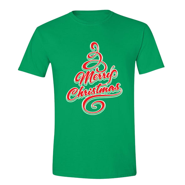 XtraFly Apparel Men's Merry Xmas Family Tree Ugly Christmas Crewneck Short Sleeve T-shirt