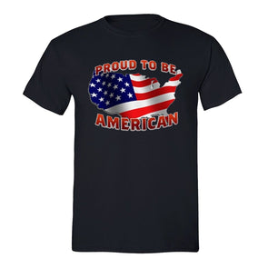 XtraFly Apparel Men's USA Map Proud to be American Pride Crewneck Short Sleeve T-shirt