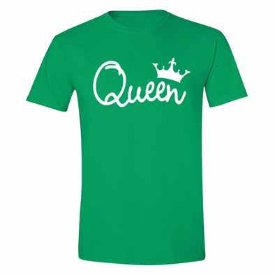 XtraFly Apparel Men's Queen White Crown Matching Couples Crewneck Short Sleeve T-shirt