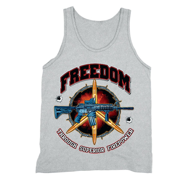 XtraFly Apparel Men's Freedom Firepower Rifle 2nd Amendment Tank-Top