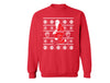 XtraFly Apparel Kneeling Santa Ugly Christmas Pullover Crewneck-Sweatshirt