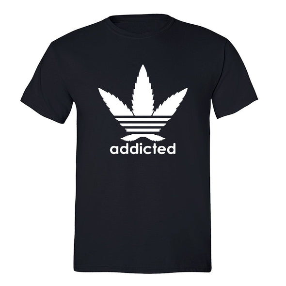 XtraFly Apparel Men's Addicted 420 Leaf  Crewneck Short Sleeve T-shirt