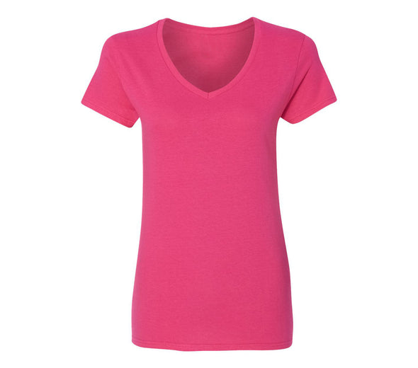 XtraFly Apparel Women's Active Plain Basic V-neck Short Sleeve T-shirt