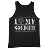 XtraFly Apparel Men's I Love Soldier Camo Military Pow Mia Tank-Top