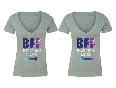XtraFly Apparel BFF Galaxy Everyone Sucks Valentine's Matching Couples Short Sleeve T-shirt