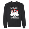 XtraFly Apparel Chillin with My Snowmies Ugly Christmas Pullover Crewneck-Sweatshirt