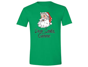 XtraFly Apparel Men's Dear Santa Gimme Ugly Christmas Crewneck Short Sleeve T-shirt