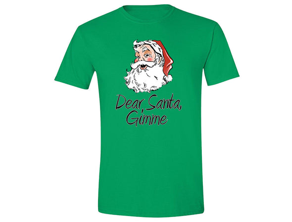 XtraFly Apparel Men's Dear Santa Gimme Ugly Christmas Crewneck Short Sleeve T-shirt
