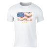 XtraFly Apparel Men's Wavy Flag USA American Pride Crewneck Short Sleeve T-shirt