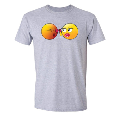 XtraFly Apparel Men's Emoji Pepper Spray Novelty Gag Crewneck Short Sleeve T-shirt