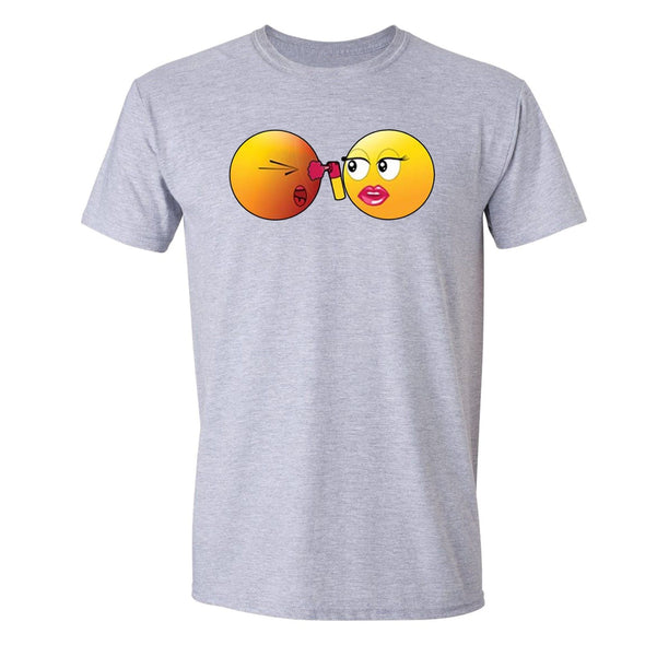 XtraFly Apparel Men's Emoji Pepper Spray Novelty Gag Crewneck Short Sleeve T-shirt