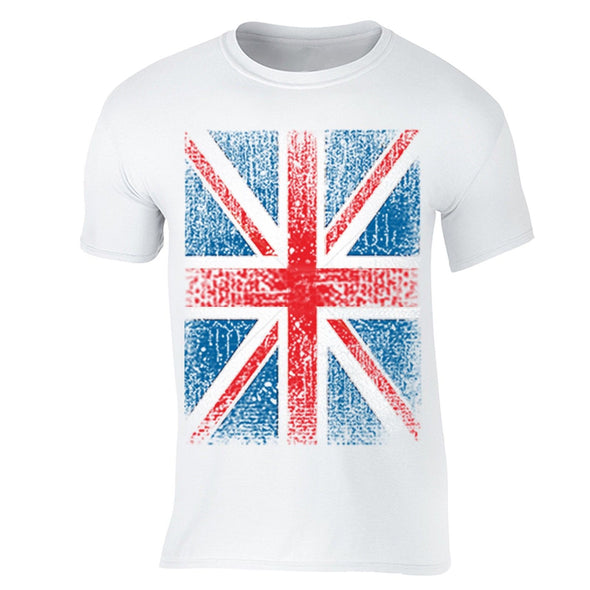 XtraFly Apparel Men's British UK Flag Union Memorial Day Crewneck Short Sleeve T-shirt