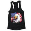 XtraFly Apparel Women's American Flag Distressed 4th of July Racer-back Tank-Top